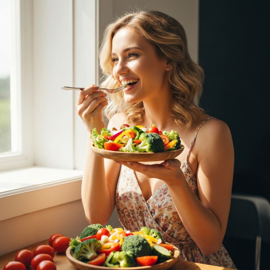 Mulher vibrante e saudável